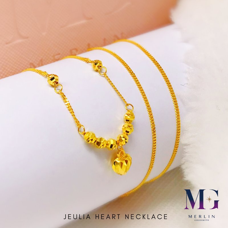 916 Gold Jeulia Heart Necklace