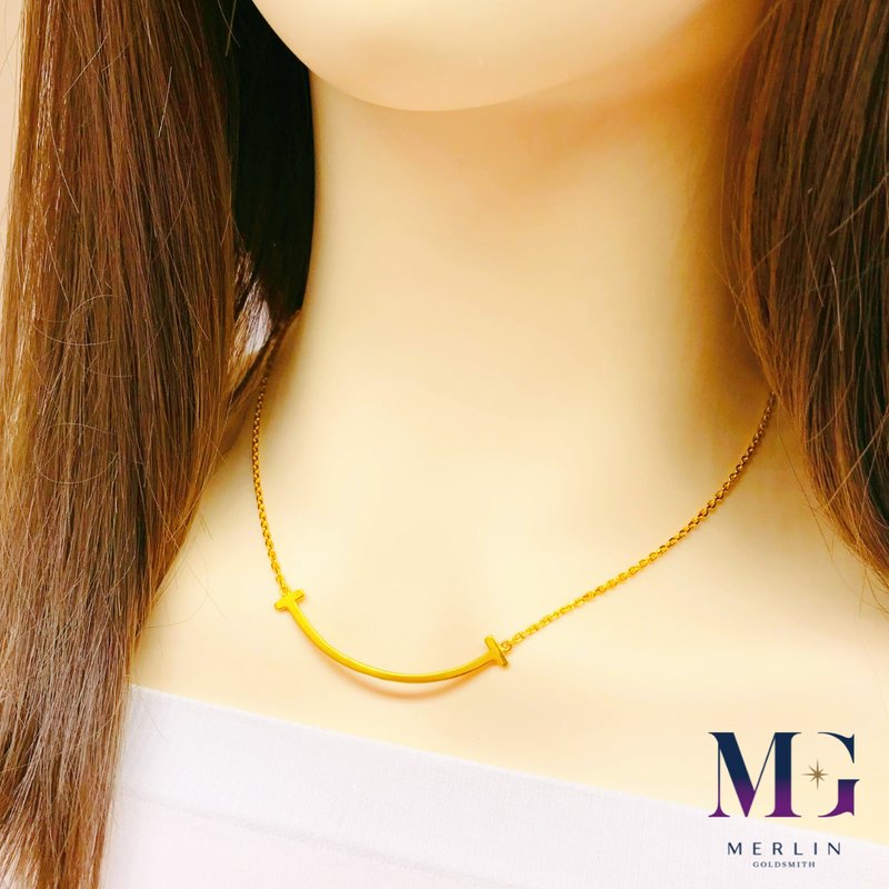 916 Gold Smile Necklace