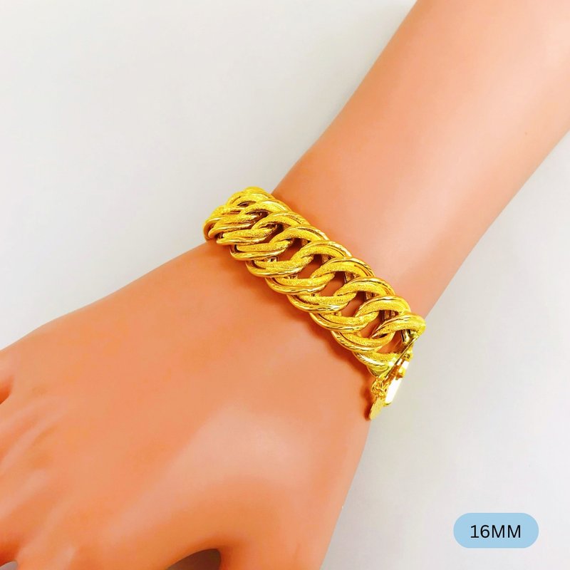 916 Gold Double Coco Bracelet [14MM & 16MM]