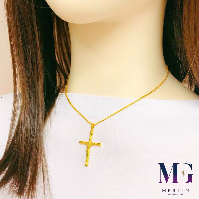 916 Gold Crucifix Cross Pendant [CP006]